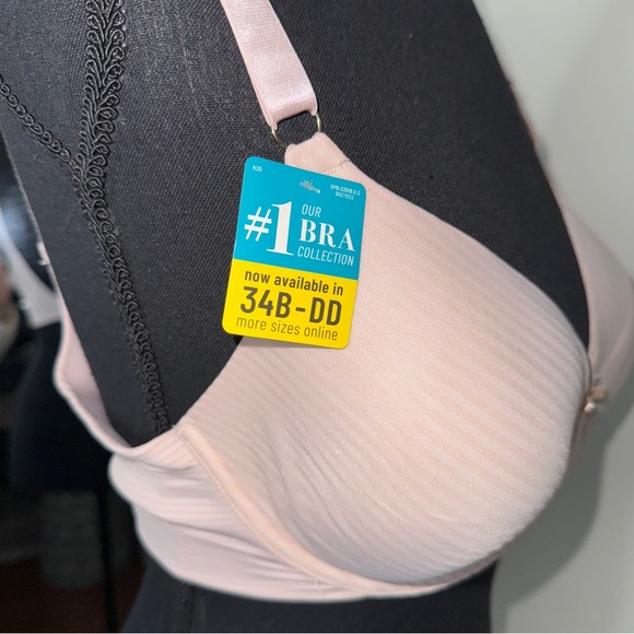 Vanity Fair Womens Beauty Back Full Coverage Underwire Bra Pink Blush Size 34D - Picture 3 of 5